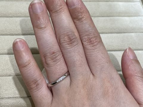【TRECENTI(トレセンテ)の口コミ】 シンプルなデザインと、主張しすぎない落ち着いた雰囲気のダイヤモンドの…