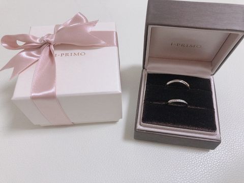 【アイプリモ(I-PRIMO)の口コミ】 婚約指輪もアイプリモで購入したので、結婚指輪も揃えてアイプリモで探し…