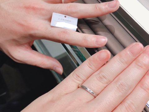 【アイプリモ(I-PRIMO)の口コミ】 指輪のデザインがよく、女性では可愛らしさの中でもシンプルで普段使いで…