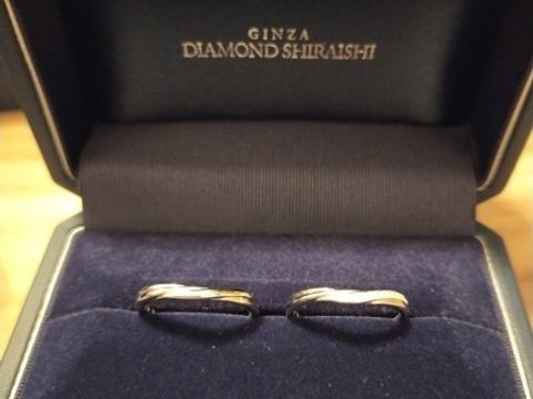 【銀座ダイヤモンドシライシの口コミ】 Ｖラインのデザインが気に入りました。私の指ではストレートよりもＶライ…