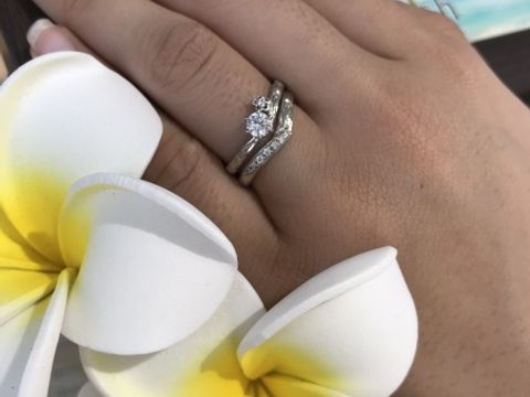 【PRIVATE BEACH(プライベートビーチ)の口コミ】 ハワイアンジュエリーが好きですが、毎日着ける指輪は細身が良かったので…