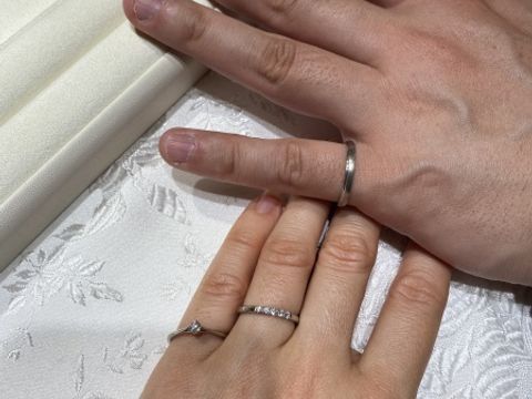 【festaria bijou SOPHIA(フェスタリア ビジュソフィア)の口コミ】 婚約指輪と結婚指輪がセットのデザインになっているところが、とても可愛…