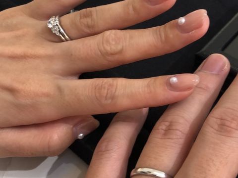 【BIJOUPIKO(ビジュピコ)の口コミ】 リングの部分が細く、指を長く見せてくれる、かつダイヤを目立たせてくれ…