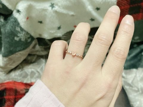 【Bizoux(ビズー)の口コミ】 ハートのロードクロサイトがとってもキュートだけどダイヤのサイドストー…