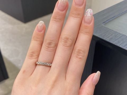 【MIKIMOTO(ミキモト)の口コミ】 リングの幅とダイヤモンドのバランスがよく、付けていて指が綺麗にみえま…