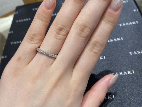 【TASAKI(タサキ)の口コミ】 ダイヤモンドがとてもキラキラ輝いていて驚きました。試着してみたら、リ…