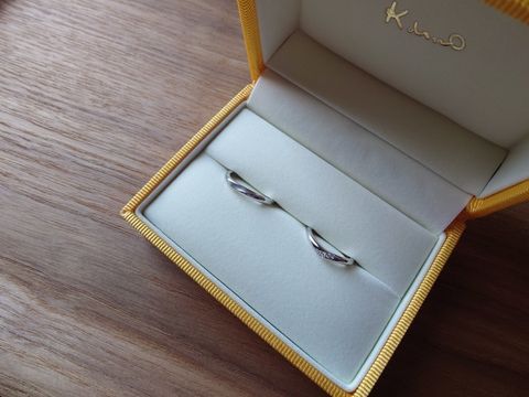 【ケイウノ ブライダル(K.UNO BRIDAL)の口コミ】 指輪を初めて身につける彼が、違和感なく気に入ってくれるよう事前に一部…