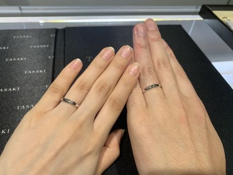 【TASAKI(タサキ)の口コミ】 婚約指輪に合わせてダイヤが強調されたデザインで探していたのでぴったり…