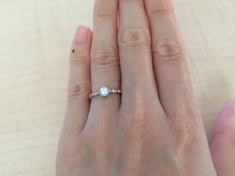【JEWELRY  KAMATA(ジュエリーかまた)の口コミ】 ダイヤ自体を選ぶことができ、ハート&アローをきちんと実際にスコープ…