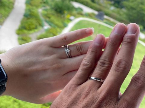 【銀座ダイヤモンドシライシの口コミ】 たくさんの種類から選べました。他のお店ではペアで選ぼうとするとどちら…