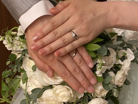 【TANZO.(鍛造指輪)の口コミ】 婚約指輪とカーブをピッタリ合わせてつくりたい、というお願いと、ベース…