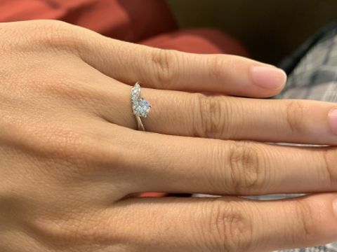 【LAPAGE(ラパージュ)の口コミ】 今回は婚約指輪のみを購入しましたが、後々結婚指輪も考えているのでセッ…