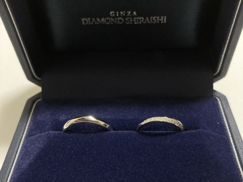 【銀座ダイヤモンドシライシの口コミ】 ねじれてるタイプでダイヤモンドがしっかり輝いているものをメインに探し…