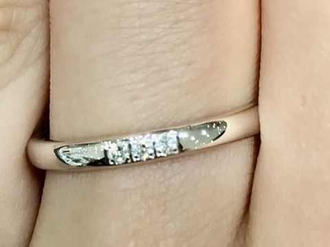 【TASAKI(タサキ)の口コミ】 写真のマリッジリングは、タサキの中でもシンプルなデザインです。プラチ…