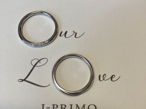 【アイプリモ(I-PRIMO)の口コミ】 指が太いため、大きいサイズのあるアイプリモで、婚約指輪と同じシリーズ…