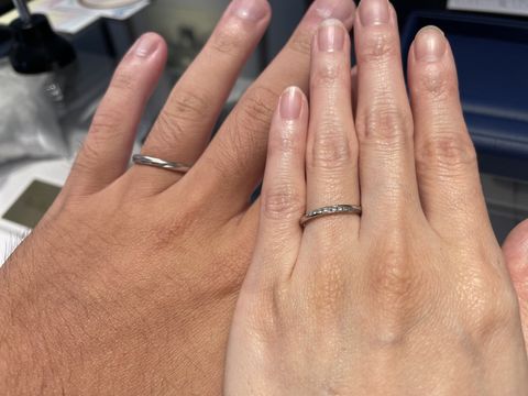 【銀座ダイヤモンドシライシの口コミ】 婚約指輪のブーケロココと同じシリーズ？の結婚指輪を見せていただきとて…