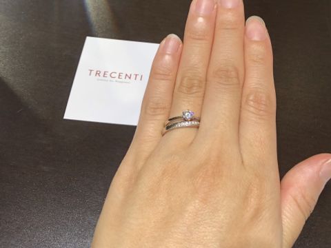 【TRECENTI(トレセンテ)の口コミ】 シンプルで飽きがこないけれど存在感のある指輪でした。さまざまなデザイ…