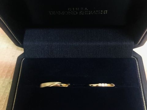 【銀座ダイヤモンドシライシの口コミ】 シンプルなデザインがよく、何もついてないリングにしようと思っていたの…