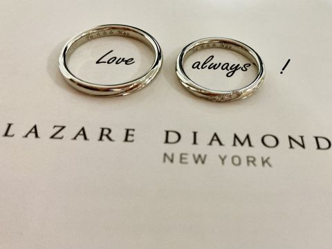 【ラザール ダイヤモンド(LAZARE DIAMOND)の口コミ】 鍛造製のリングでさりげなくダイヤモンドが入っているのが日常遣いにもし…