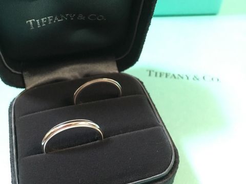 【ティファニー(Tiffany & Co.)の口コミ】 婚約指輪はわたしが好みのものを決めており、結婚指輪は主人が一番気に入…
