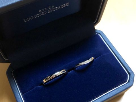 【銀座ダイヤモンドシライシの口コミ】 結婚式場でパンフレットをもらい、気に入ったデザインがあったため見に行…