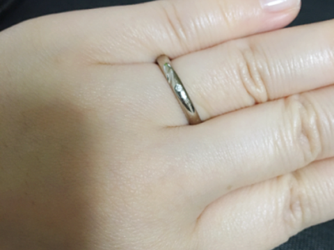 【結婚指輪手作り.comの口コミ】 普段から身に着けておくものなので傷がつきにくくシンプルなものにしまし…