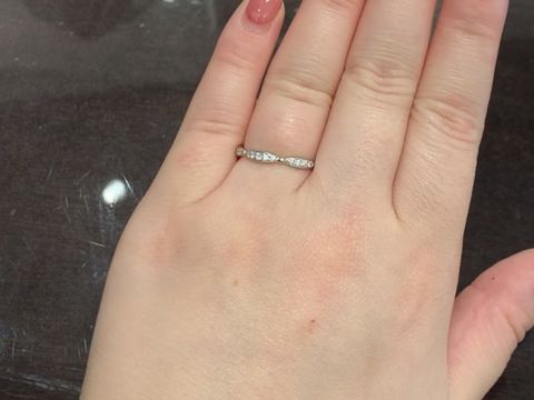 【LUCIE(ルシエ)の口コミ】 可愛らしいデザインと、キラキラとしたハーフエタニティに一目惚れしてし…