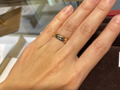 【カルティエ(Cartier)の口コミ】 古くからカルティエの代表作でもある、トリニティリングです。K18のゴール…