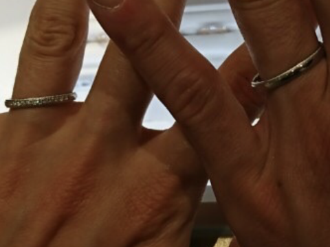 【Ponte Vecchio(ポンテヴェキオ)の口コミ】 新郎にもブラックダイヤいり、新婦はホワイトダイヤでオシャレ、値段もお…