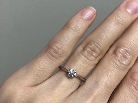 【ラザール ダイヤモンド(LAZARE DIAMOND)の口コミ】 王道の形が良い！という私の要望に彼が悩んで選んでくれました！王道の形…