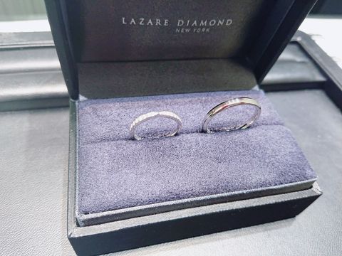【ラザール ダイヤモンド(LAZARE DIAMOND)の口コミ】 とにかく、ダイヤがきれいだったのとシンプルで飽きなさそうなデザインが…