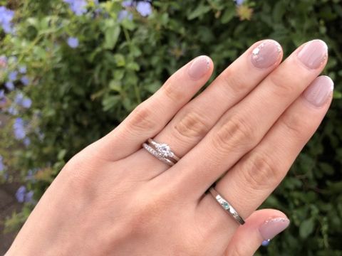 【ケイウノ ブライダル(K.UNO BRIDAL)の口コミ】 母からタンスに眠っていた婚約指輪を譲り受けました。結婚式に間に合うよ…