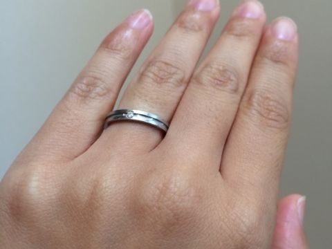 【アイプリモ(I-PRIMO)の口コミ】 夫婦揃って気にいった始めての指輪でした。人と同じようなシンプルなもの…