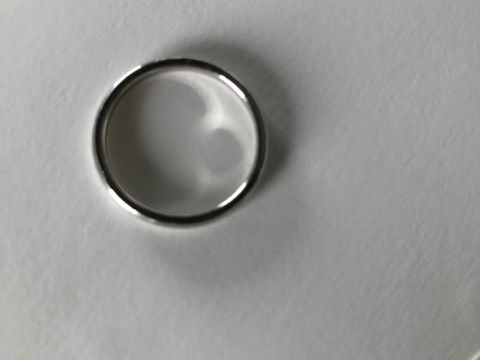 【銀座ダイヤモンドシライシの口コミ】 プラチナです。太さは2.0。12を試着しました。シンプルなデザインですので…
