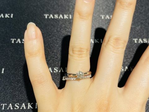 【TASAKI(タサキ)の口コミ】 マリッジ、エンゲージを試着させていただきました。ダイヤが本当にキラキ…