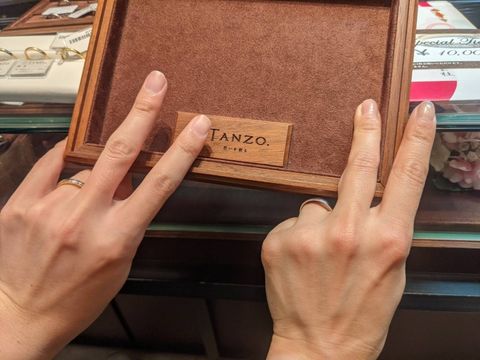 【TANZO.(鍛造指輪)の口コミ】 他店で男性のデザインで気に入ったものがあったが、ペアで購入したかった…