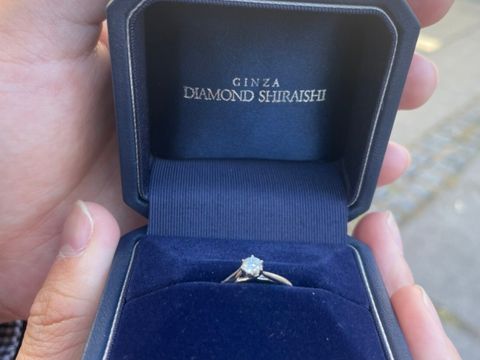 【銀座ダイヤモンドシライシの口コミ】 もともとプロポーズリングを購入目的で来店したが、ダイヤモンドが貴重な…