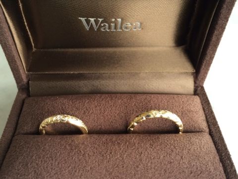 【Wailea(ワイレア)の口コミ】 この指輪に決めた決め手は、以前から結婚指輪はハワイアンジュエリーでし…