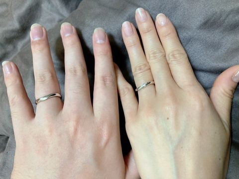 【アイプリモ(I-PRIMO)の口コミ】 デザインの好みもですが、着けてみた時にとてもダイヤが綺麗に見えたよう…