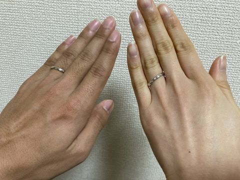 【ジュエリークラフトYAMAJIの口コミ】 指輪のデザインはシンプルなものを選びました。シンプルですが、オリジナ…