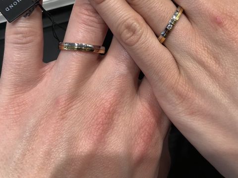 【ラザール ダイヤモンド(LAZARE DIAMOND)の口コミ】 鍛造なこと、ゴールドとプラチナのコンビネーションであること、ゴールド…