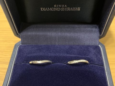 【銀座ダイヤモンドシライシの口コミ】 派手すぎずシンプルなもの、普段使いしやすそうな指輪を探していました。…