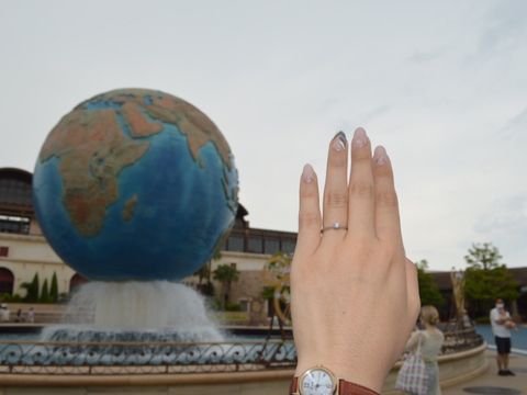 【アイプリモ(I-PRIMO)の口コミ】 指輪のデザインです。婚約指輪の王道のデザインに、華やかなダイヤモンド…