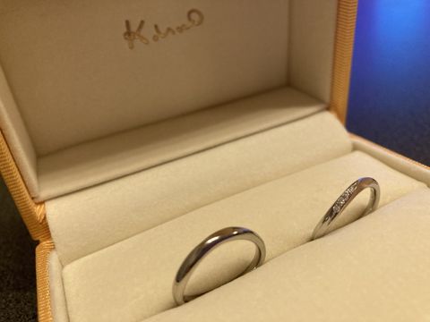 【ケイウノ ブライダル(K.UNO BRIDAL)の口コミ】 2つの指輪を重ねるとハートになるというデザインが初めから気に入りました…