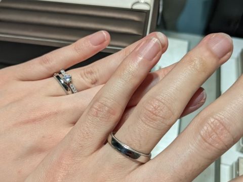 【アイプリモ(I-PRIMO)の口コミ】 たくさん試着させていただき、ストレートタイプでミル打ちのデザインが二…