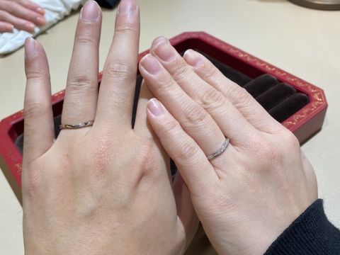 【カルティエ(Cartier)の口コミ】 プロポーズリングがカルティエのバレリーナだったことから、結婚指輪もバ…