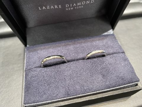 【ラザール ダイヤモンド(LAZARE DIAMOND)の口コミ】 女性用はベルヴェデーレ、男性用はブリスコレクションを選びペアにしまし…