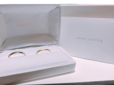 【mina.jewelry(ミナジュエリー)の口コミ】 Instagramでいくつか可愛くて少し個性的なデザインの結婚指輪を探している…
