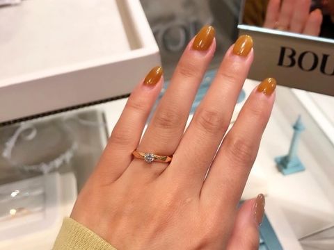 【ブシュロン(BOUCHERON)の口コミ】 いかにも婚約指輪！というデザイン以外で探していたのでとても惹かれまし…