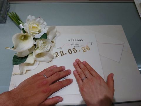 【アイプリモ(I-PRIMO)の口コミ】 キラキラしすぎない、おしゃれでペア感のある指輪を探していました。当初…